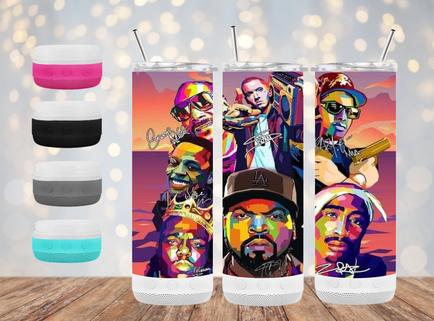 90 Rappers - 20 oz Bluetooth Speaker Tumbler