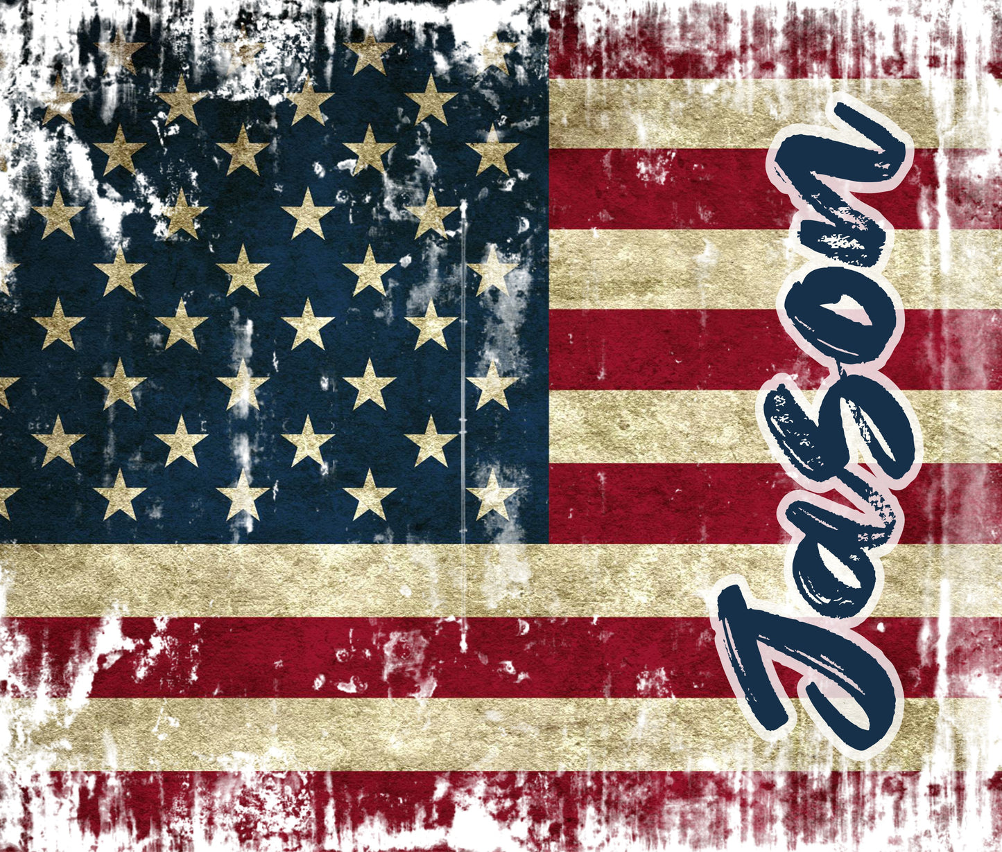 Distressed American Flag Skinny Tumbler with lid and reusable straw