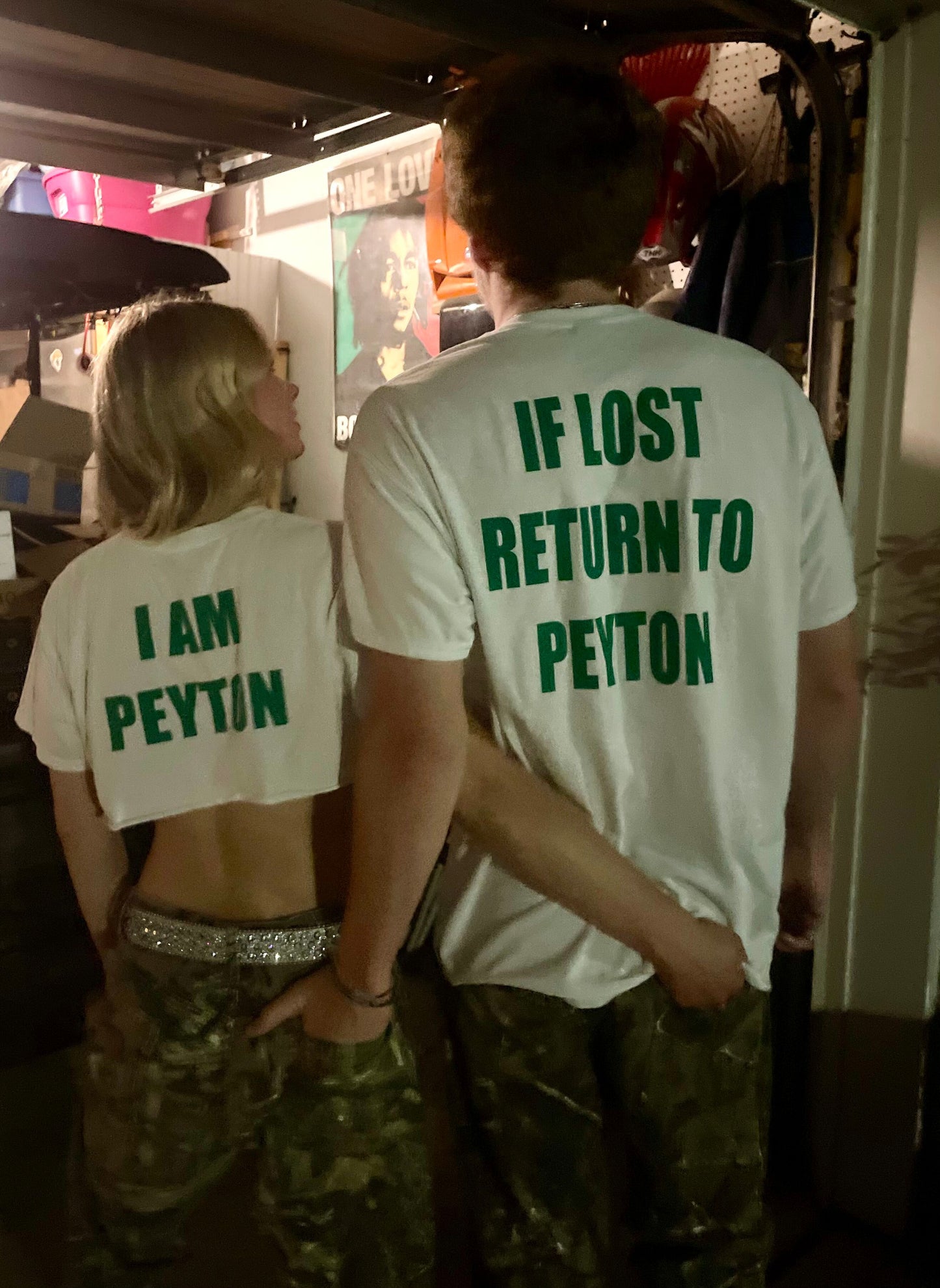 If Lost Return to *Name* Personalized Couples/Friends T-Shirt Set