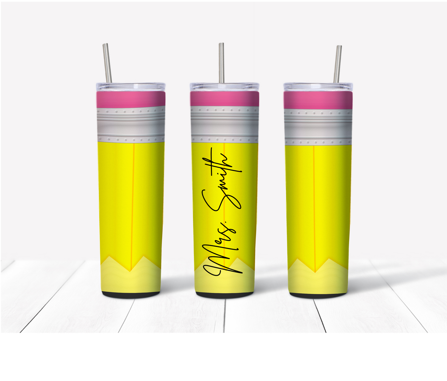 Pencil Skinny Tumbler *Option to Personalize*