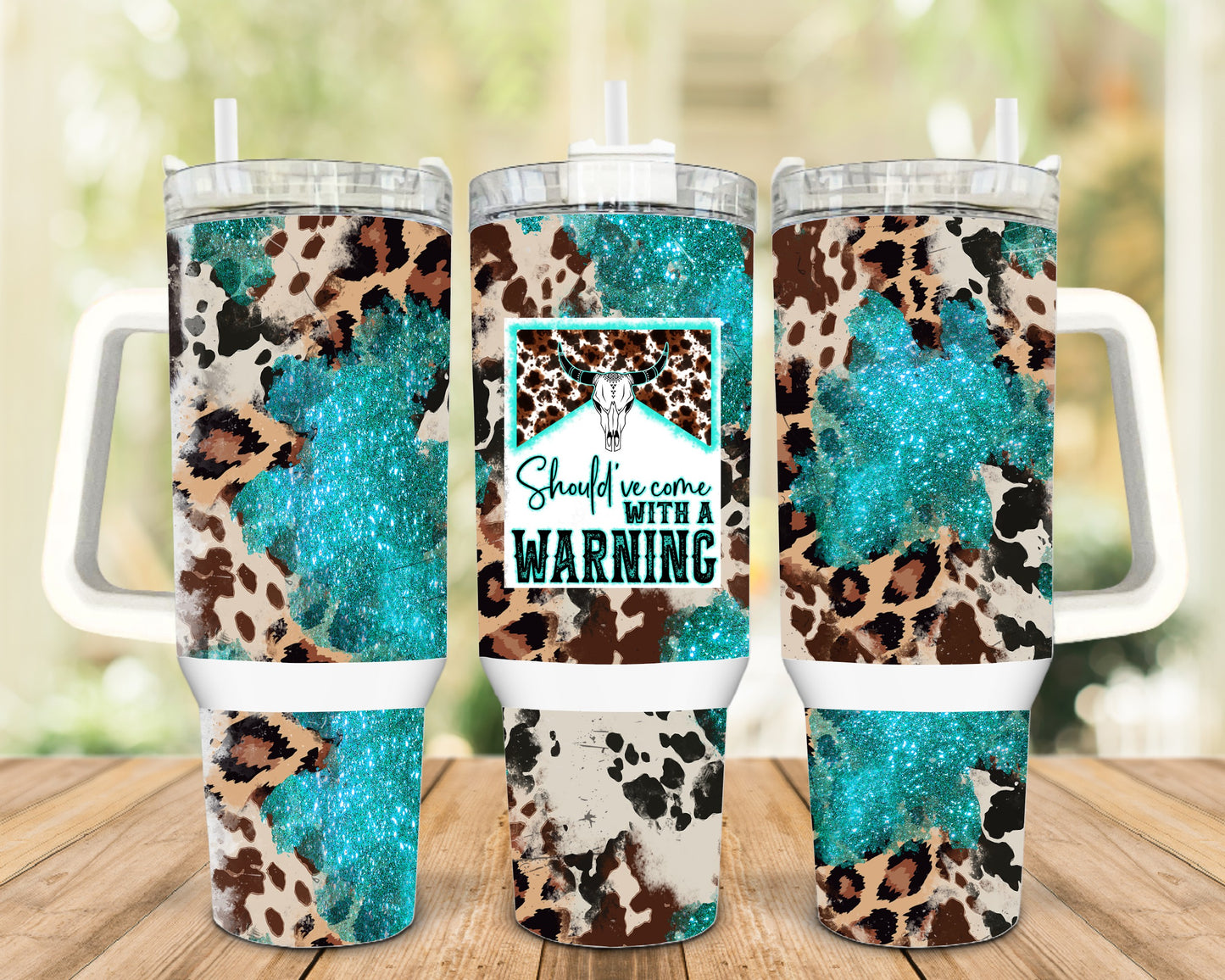 Should Have Come With a Warning Country Music 40 oz Tumbler with Handle