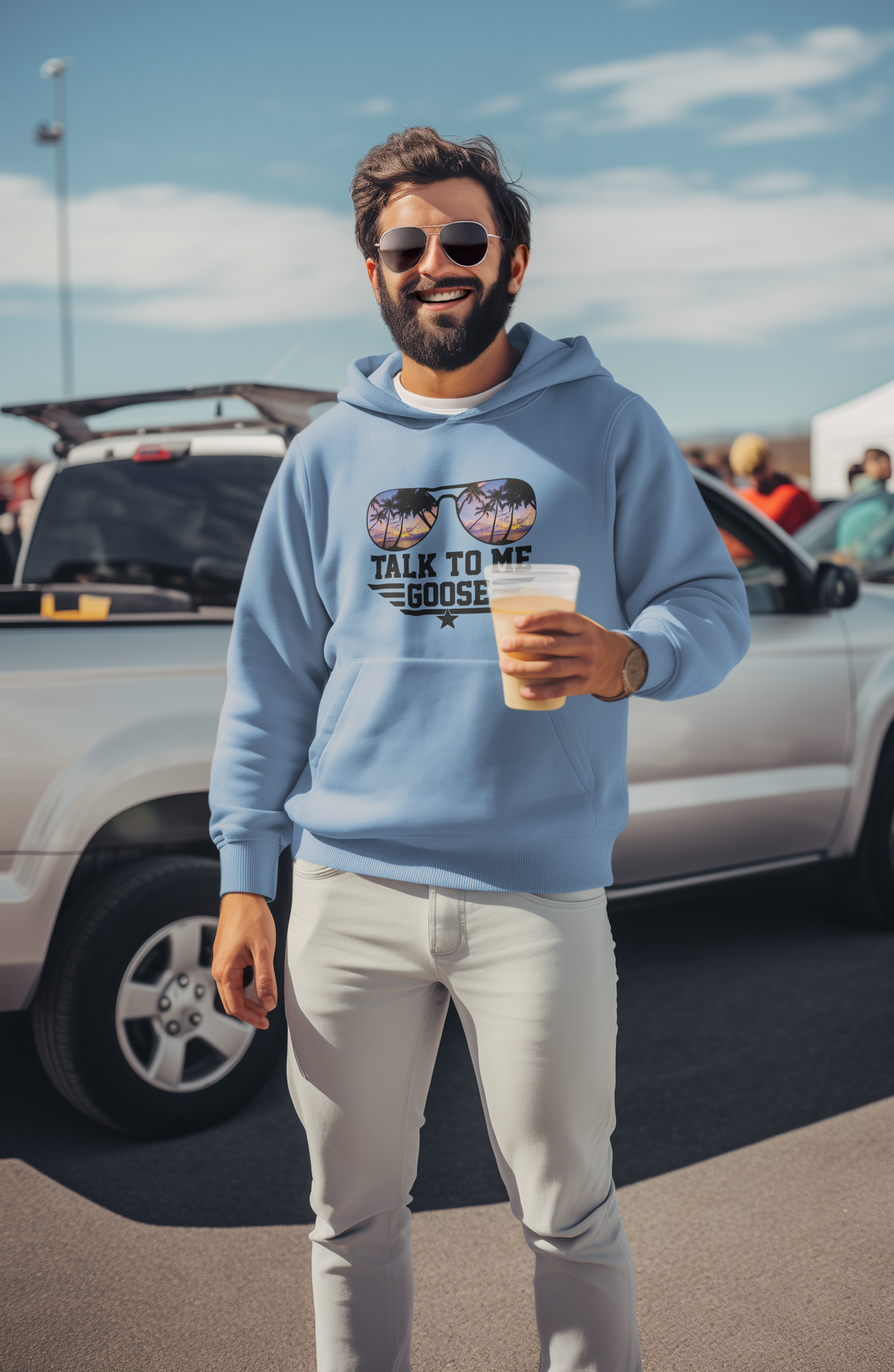 Talk to me Goose Unisex College Hoodie