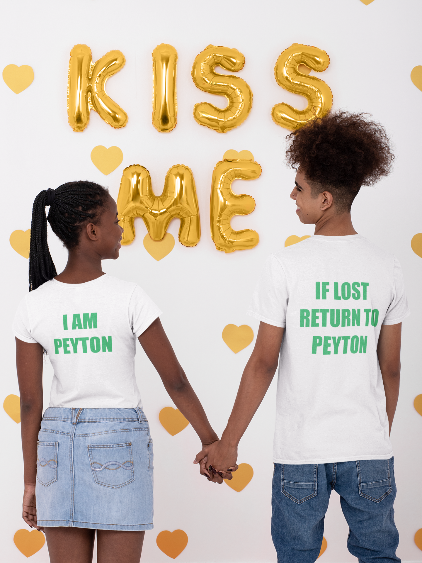 If Lost Return to *Name* Personalized Couples/Friends T-Shirt Set