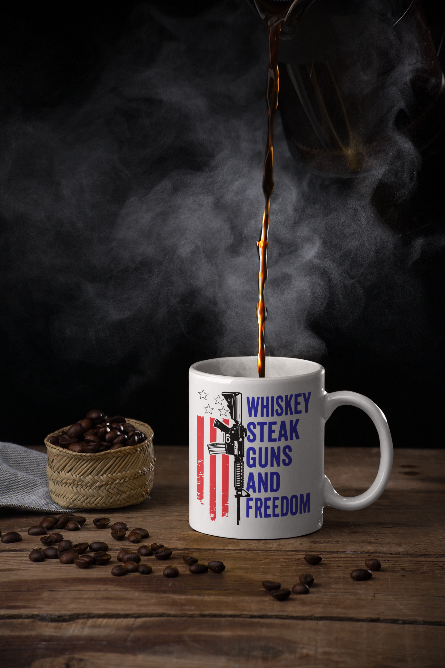Whiskey, Steak, Guns, and Freedom 11 oz Mug