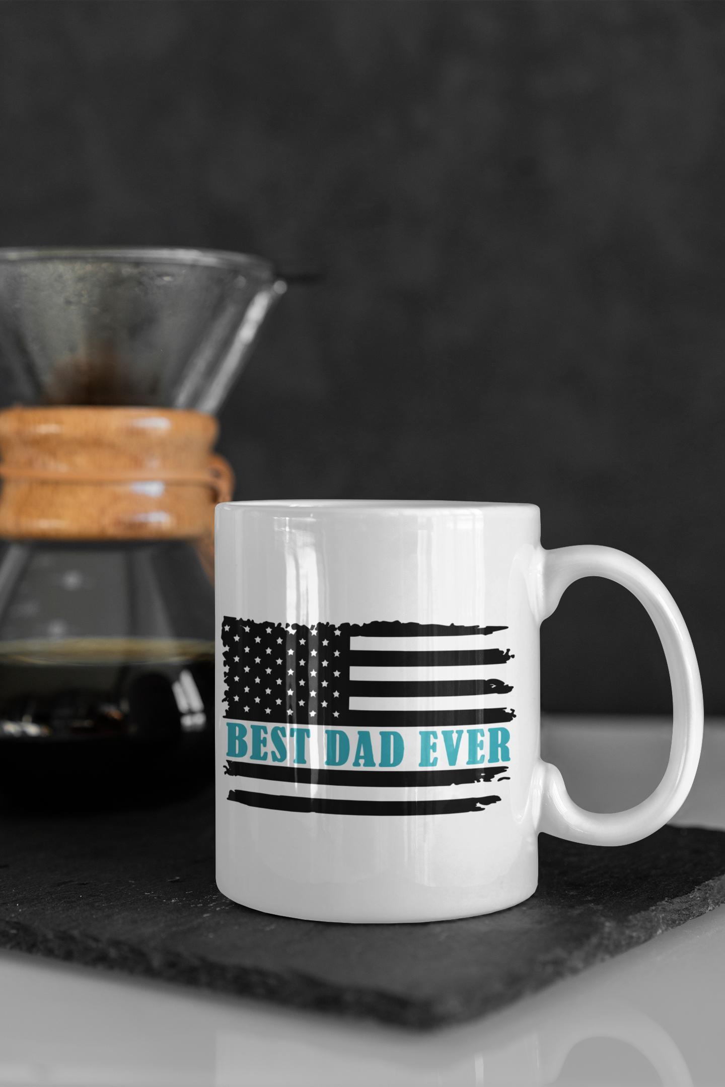 Best Dad Ever American Flag 11 oz Mug