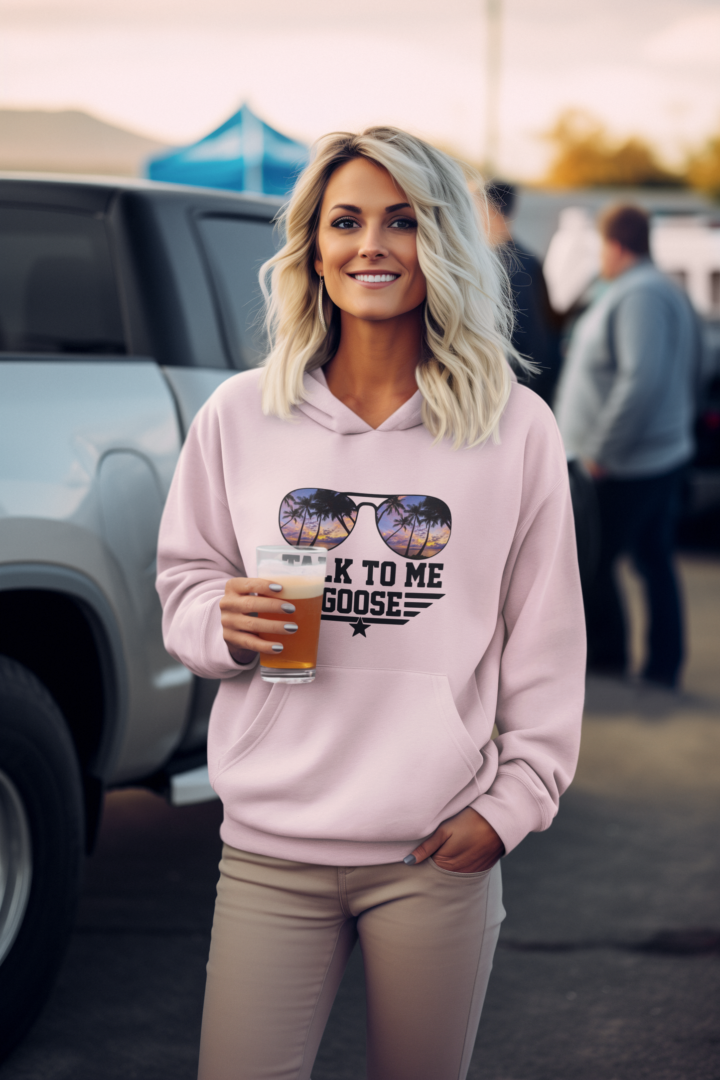 Talk to me Goose Unisex College Hoodie