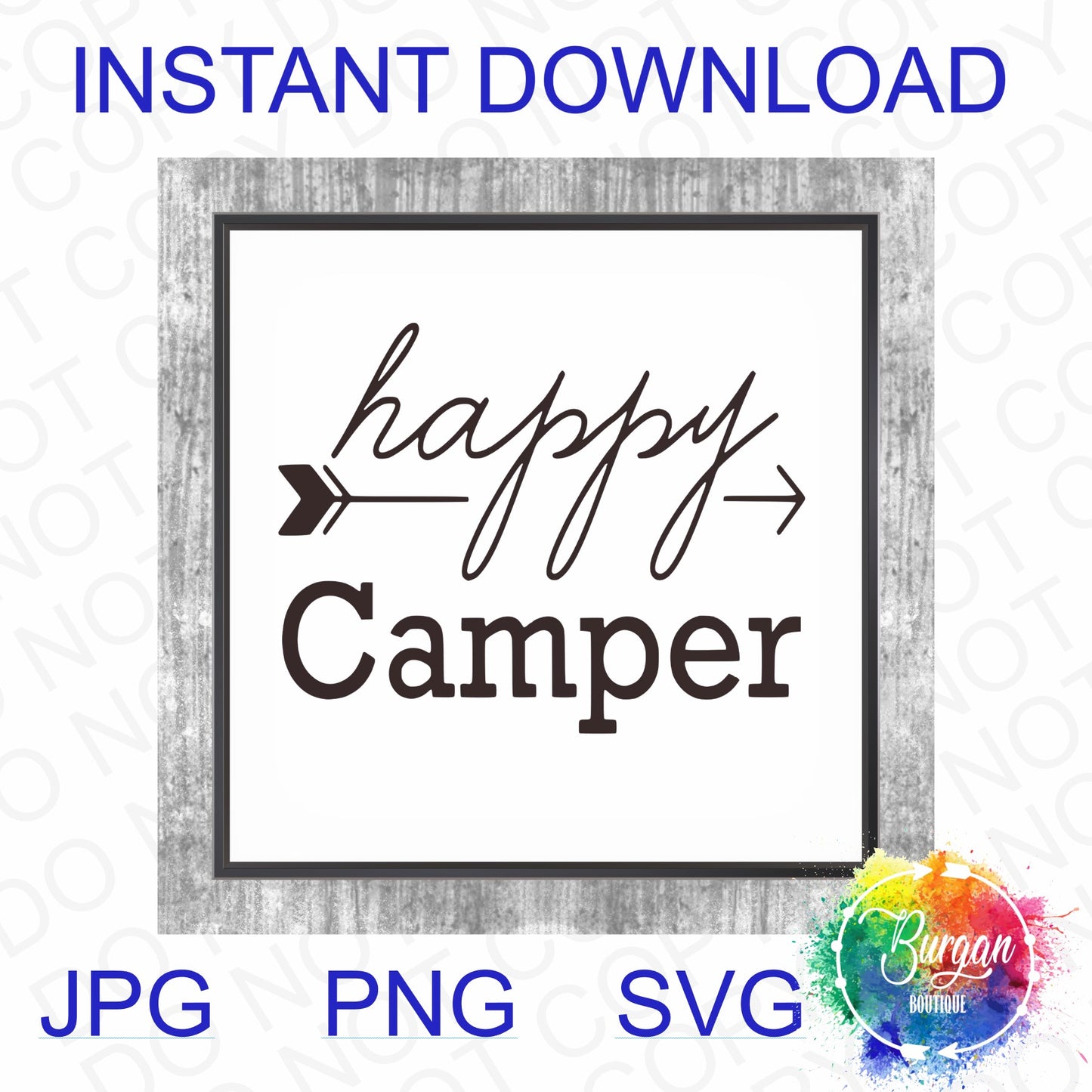 Happy Camper Instant Digital Download