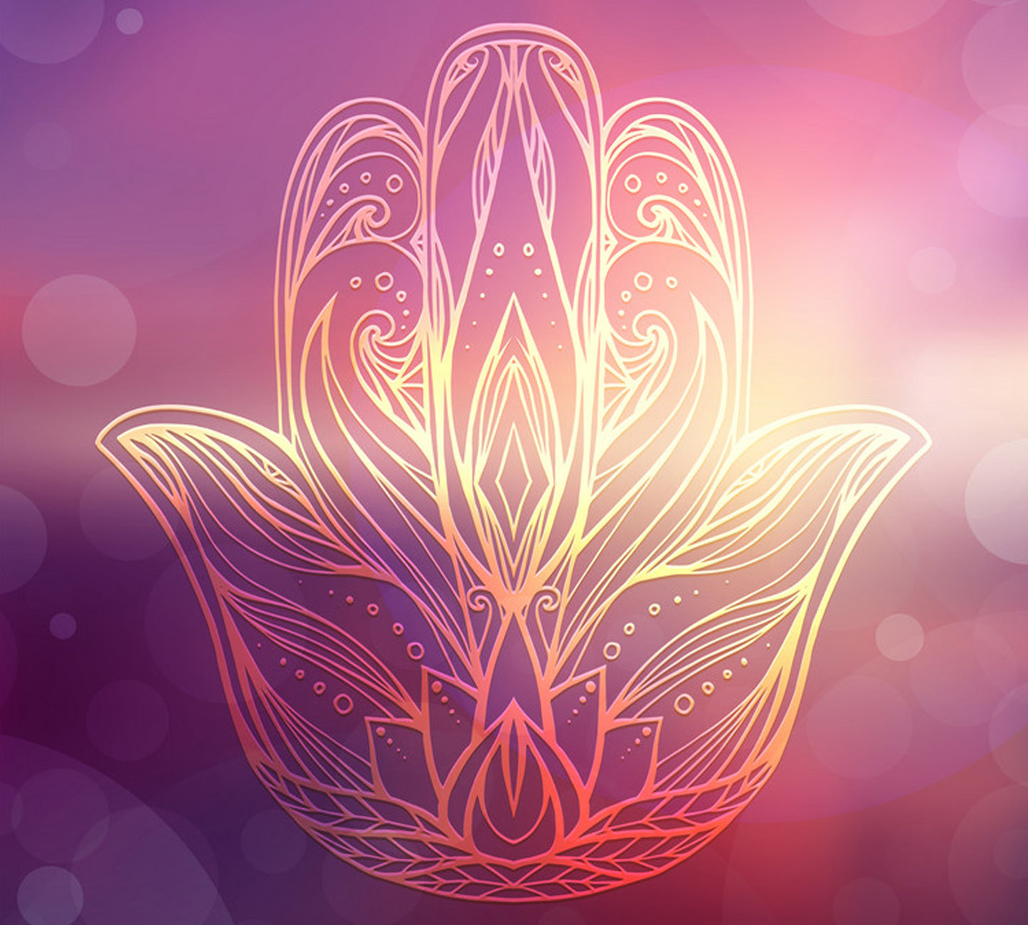 Pink and Gold Hamsa Skinny Tumbler with lid and reusable straw