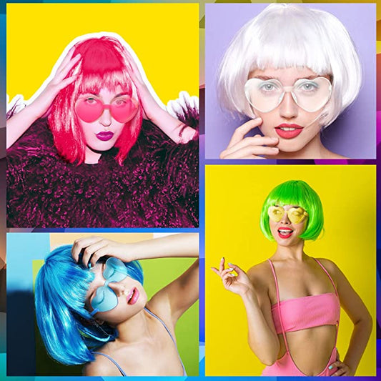 Neon Bob Short Hair Party Wig