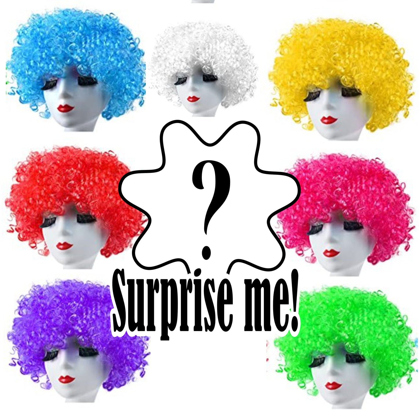 Neon Curly Afro Wigs