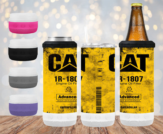 CAT Grunge - 16 oz 4-in-1 Tumbler and Can Cooler with a Bluetooth speaker