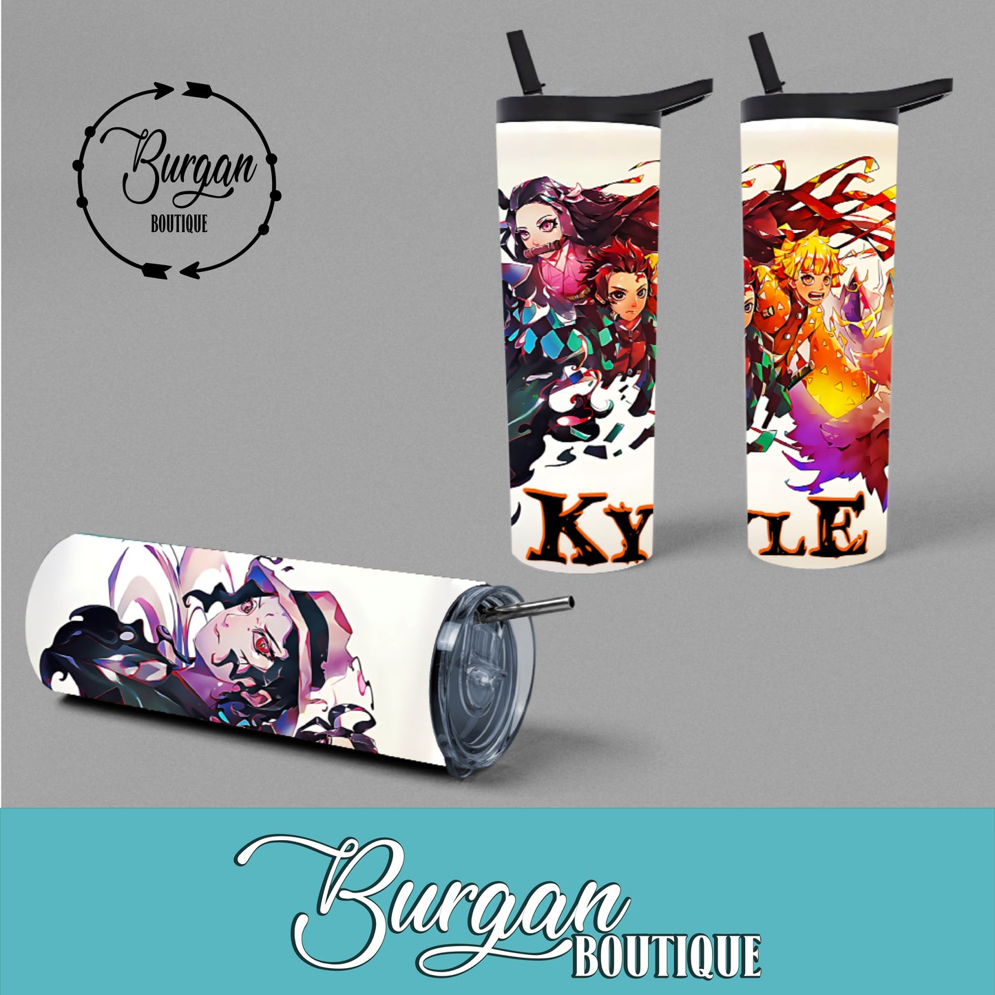 Demon Slayer Anime 20 oz Dual Lid Sports Tumbler