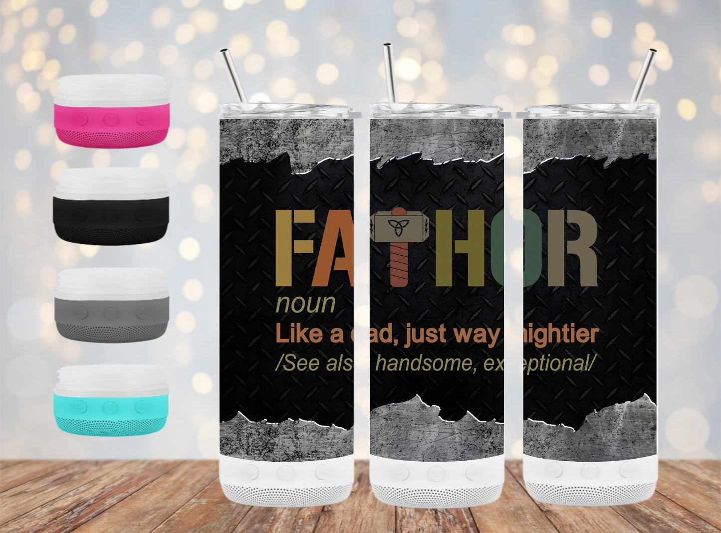 FATHOR - 20 oz Bluetooth Speaker Tumbler