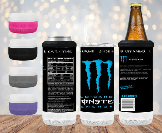Moster Energy - 16 oz 4-in-1 Tumbler and Can Cooler with a Bluetooth speaker