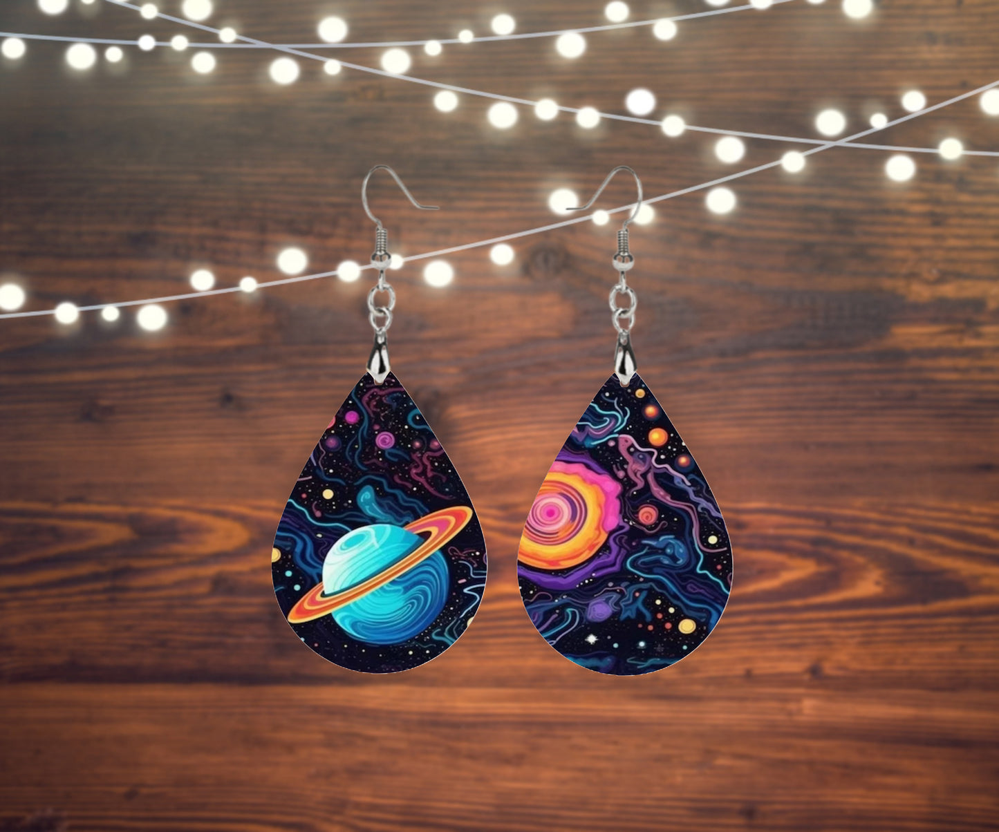 Neon Space Earrings