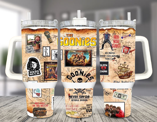 The Goonies Map 40 oz Tumbler with Handle