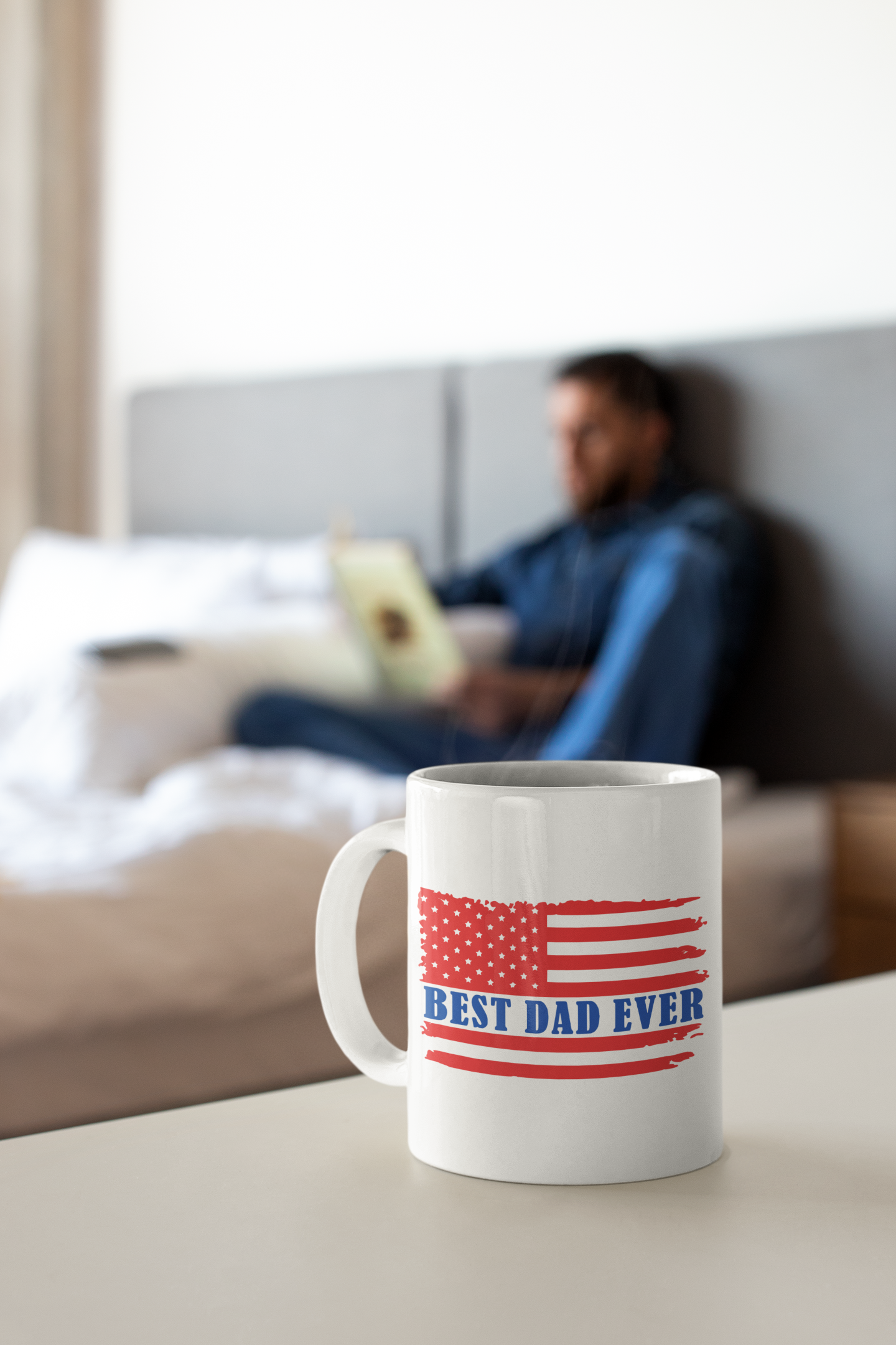 Best Dad Ever American Flag 11 oz Mug