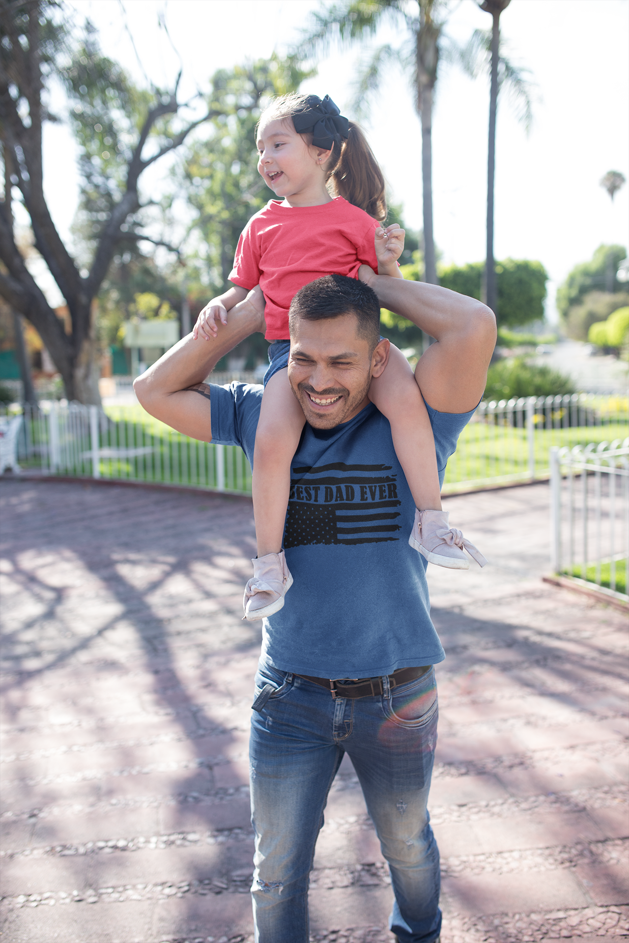 Best Dad Ever American Flag Shirt