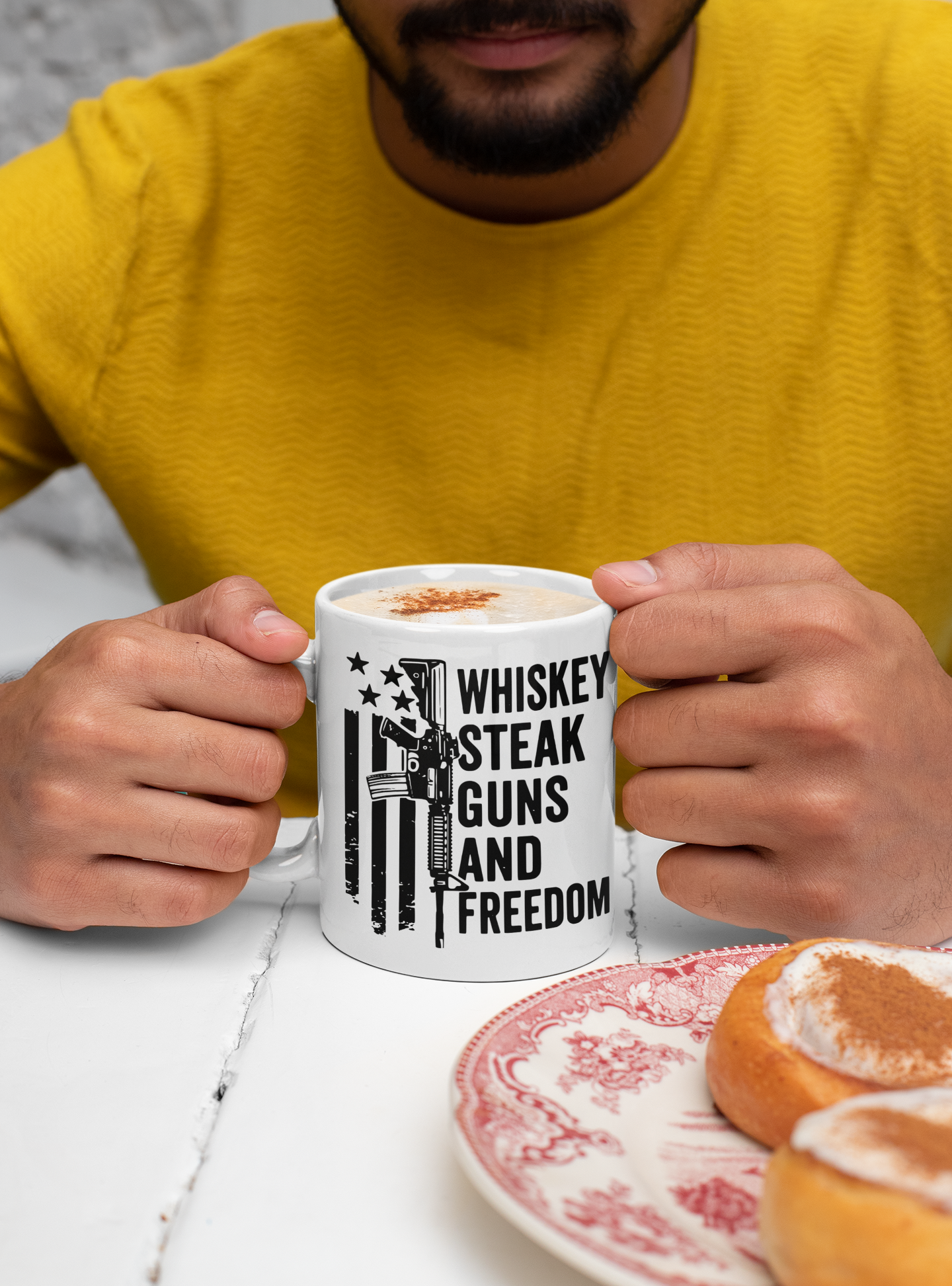 Whiskey, Steak, Guns, and Freedom 11 oz Mug