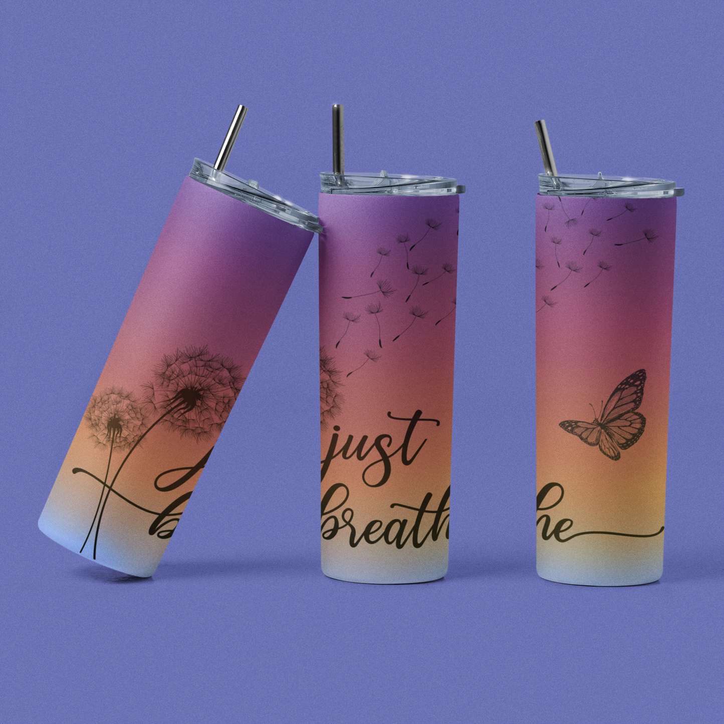 Just Breathe 16 oz 4-in-1 Tumbler and Can Cooler with a Bluetooth speaker