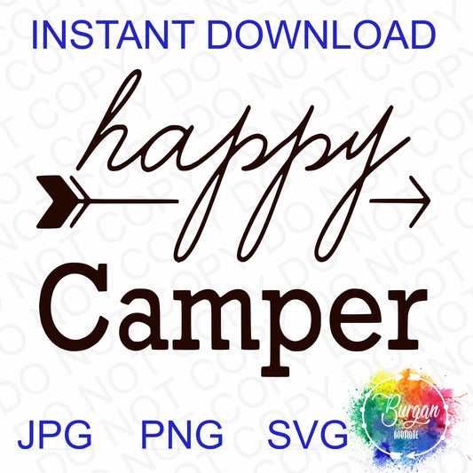 Happy Camper Instant Digital Download